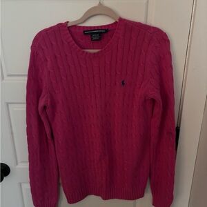 Ralph Lauren Sport Cable Knit Cotton Crewneck Sweater